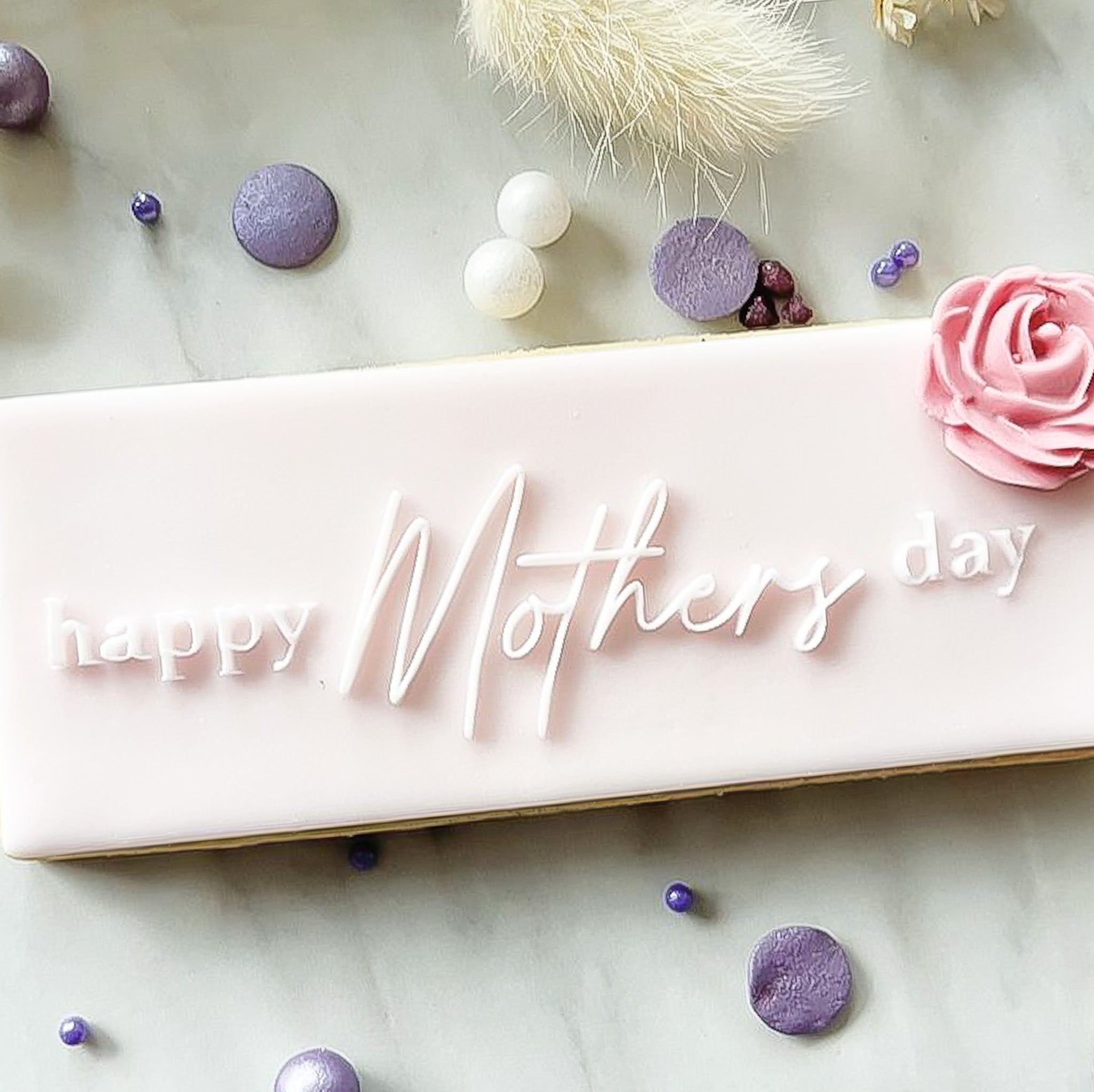 Happy Mothers Day - Reverse Rectangle Stamp