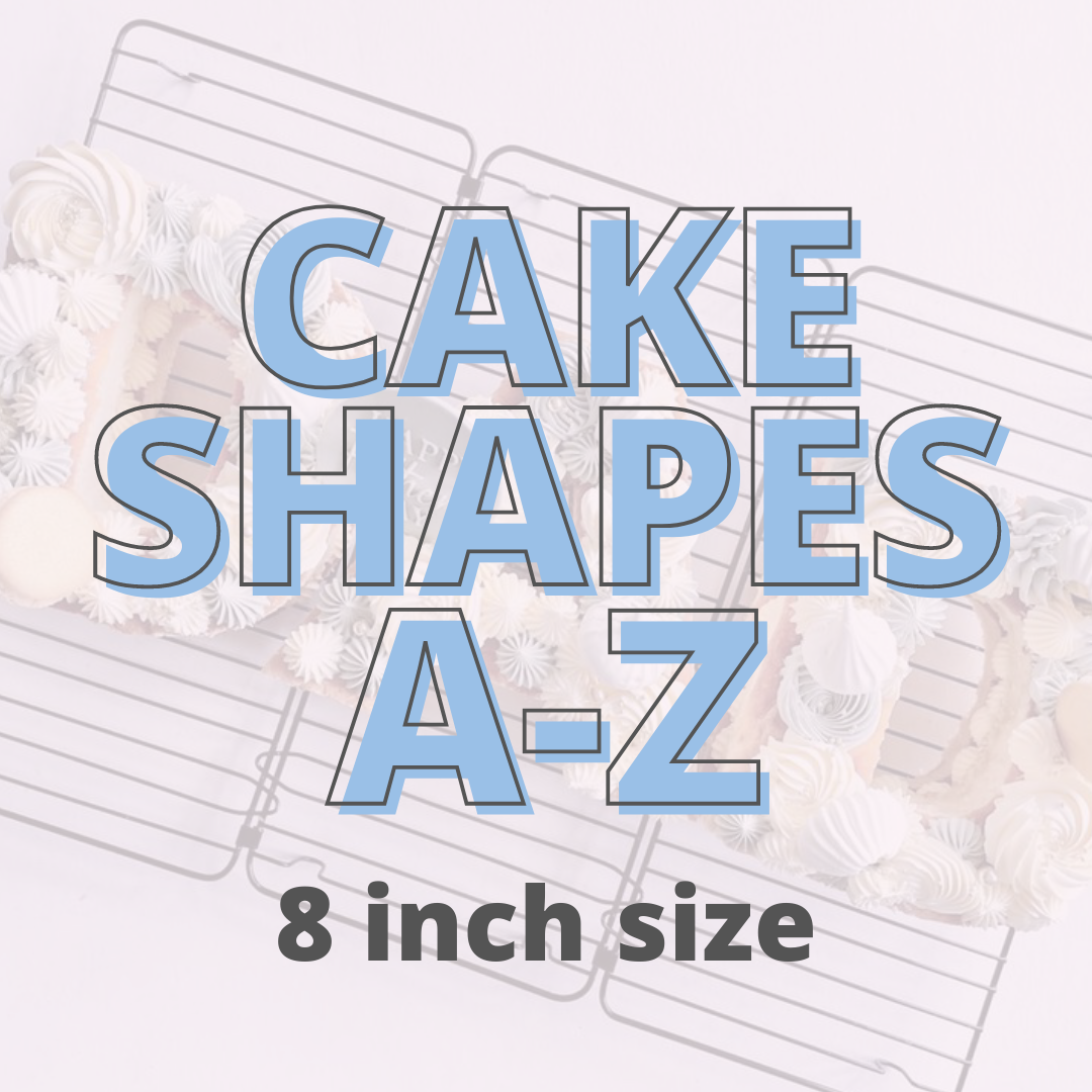 Acrylic Cake Shapes - 8 Inch Size - Bold Letters
