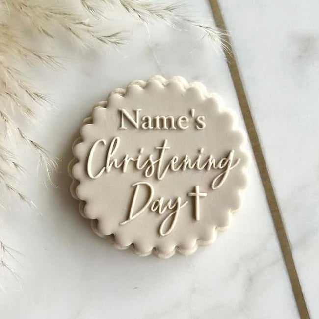 Custom Name's Christening Day Embosser Stamp