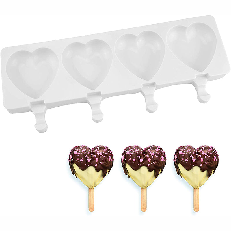 Large Heart Silicone Cakesicle Mould - x4 Cavity