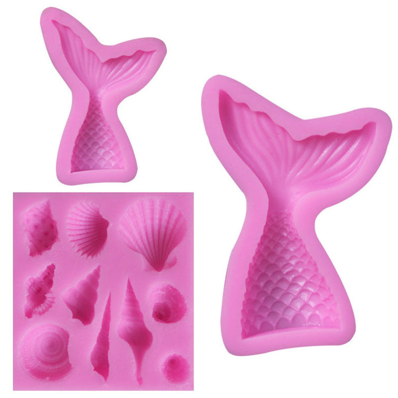 Mermaid Shells & Tails Silicone Mould Set