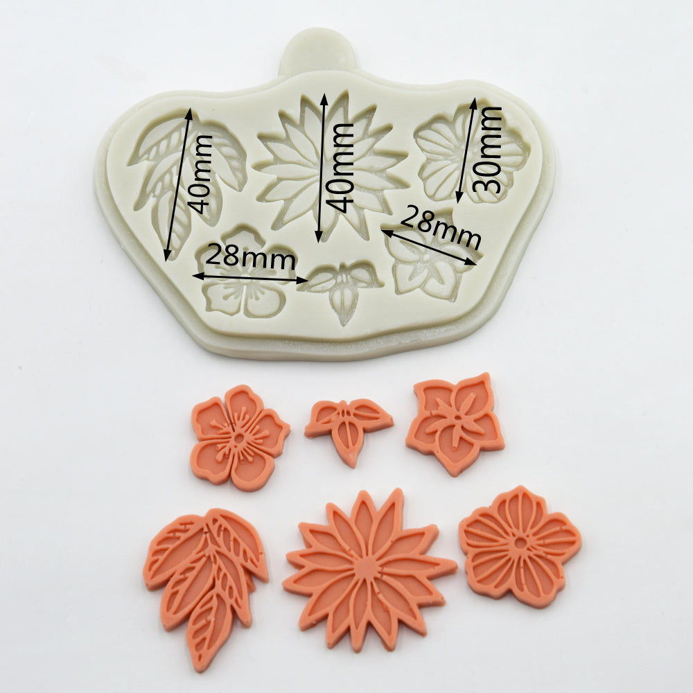 Leaf & Petal Shaped Silicone Mould