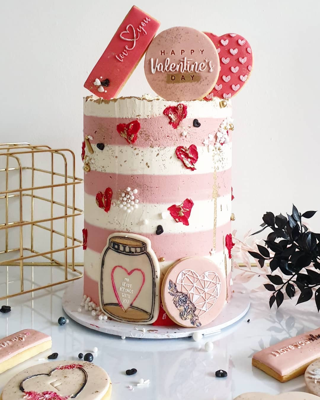 Sugar Scrape Metal Cake Scraper - Style 20 (The Stripy One)