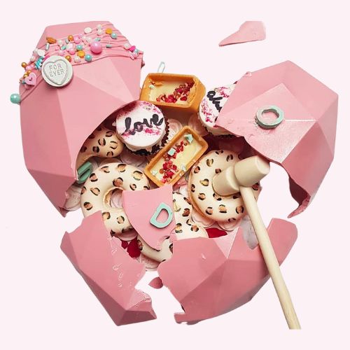 LARGE Geometric Heart Silicone Mould