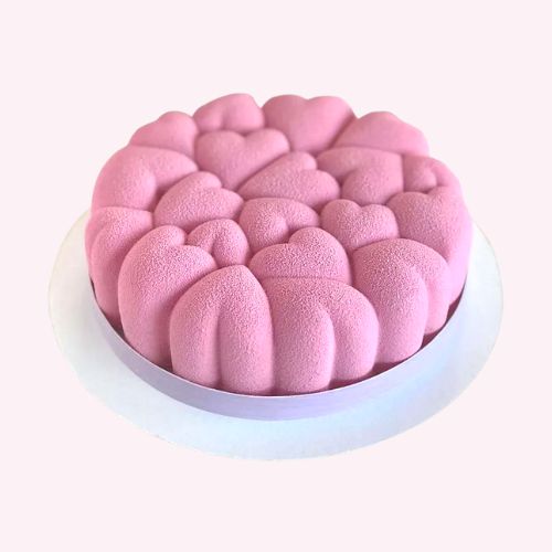 Heart Texture (Large Size) Silicone Smash Mould
