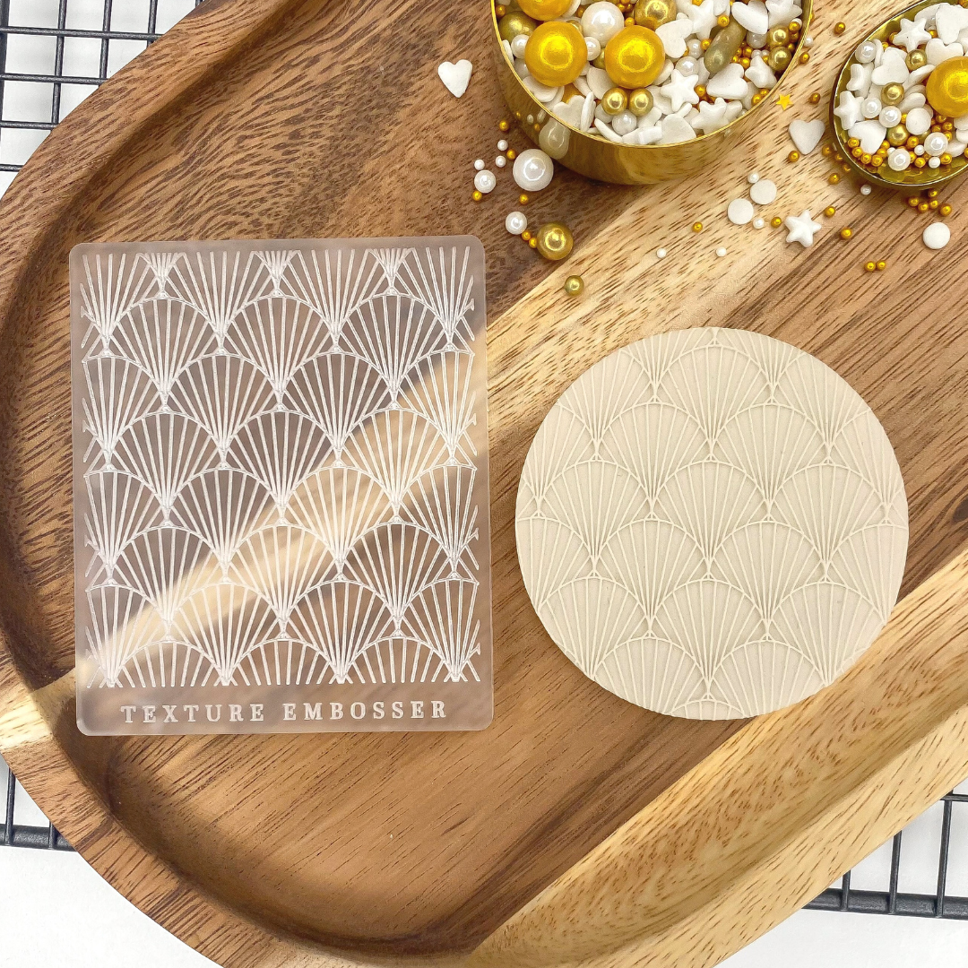 Geometric Scallop - Texture Embosser Stamp