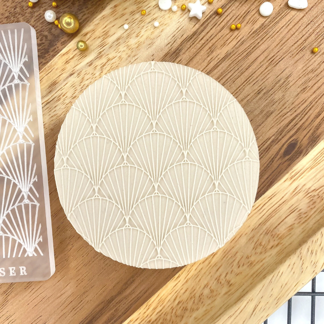 Geometric Scallop - Texture Embosser Stamp