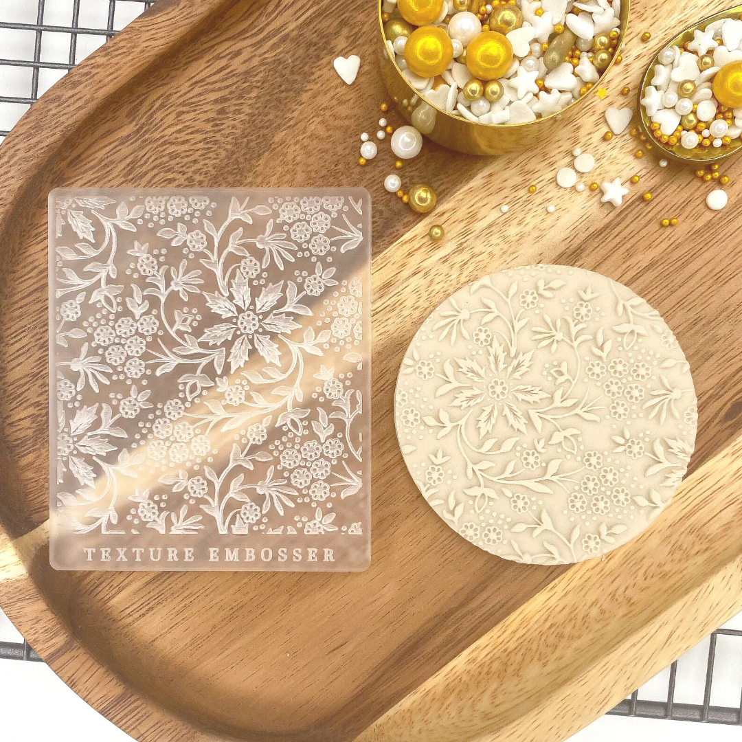 Floral Texture Embosser Stamp