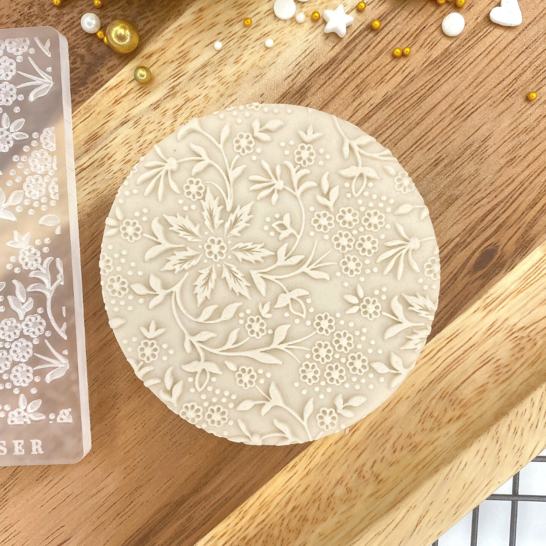 Floral Texture Embosser Stamp