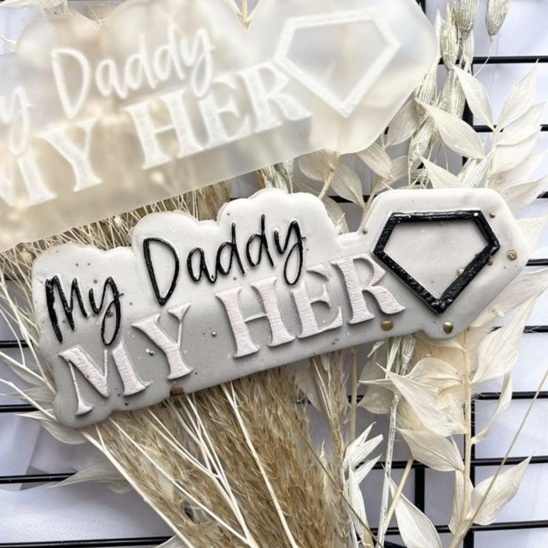 My Daddy, My Hero - Reverse Stamp & Cutter Set