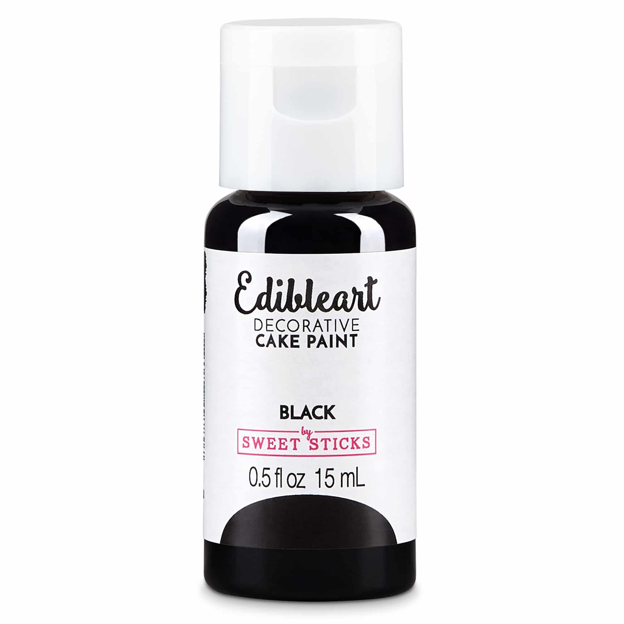 Sweet Sticks Black Edible Decorative Art Paint - 15ml Bottle