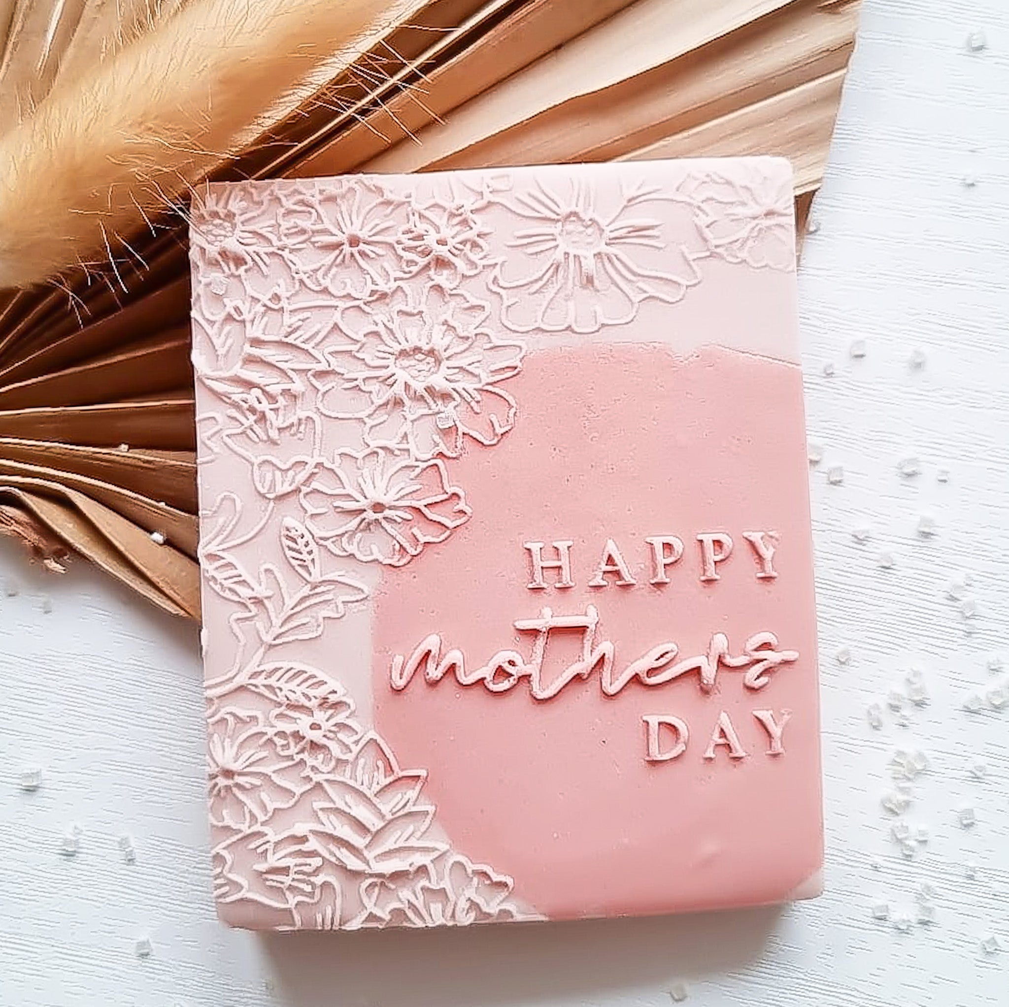 Floral Happy Mothers Day Cut Stamp