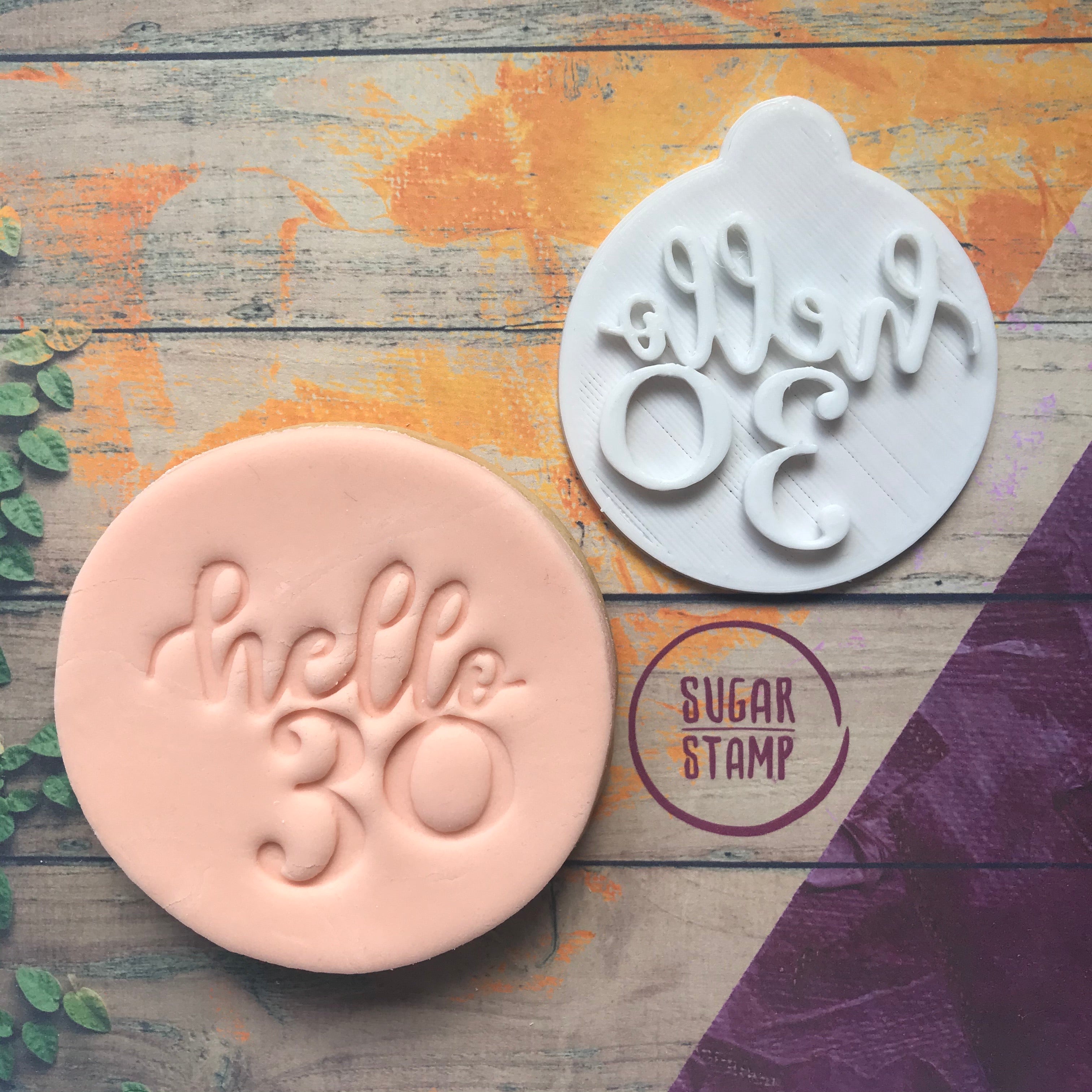 Hello 30 - Embosser Stamp