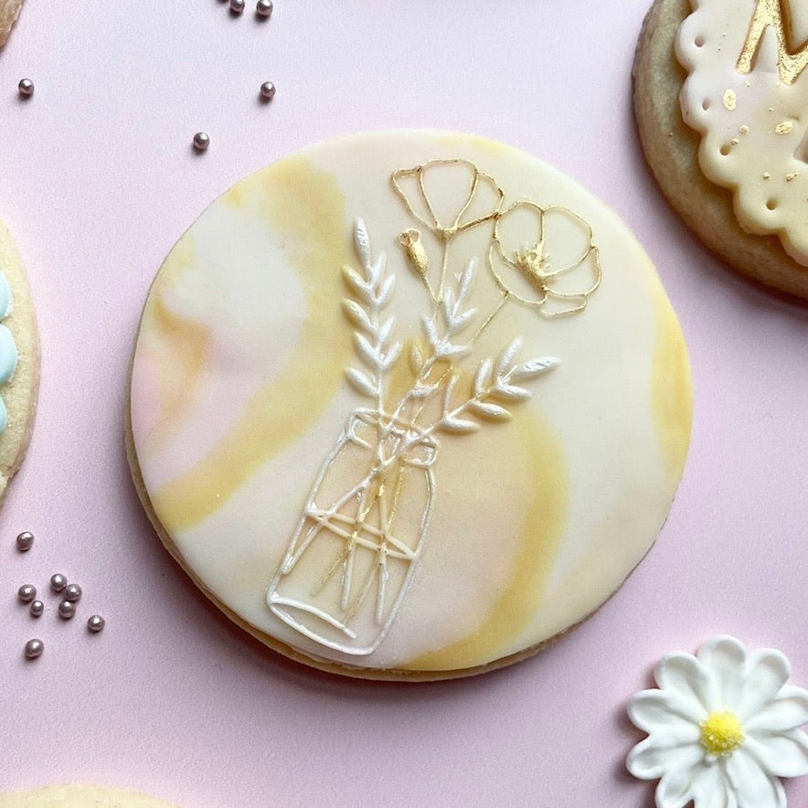 Flower Vase - Reverse Stamp