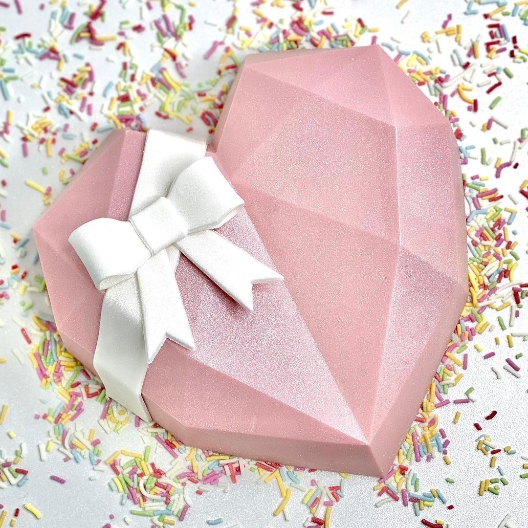 LARGE Geometric Heart Silicone Mould