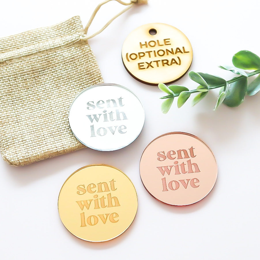 Sent With Love - Mirror Cake Charm/Tag