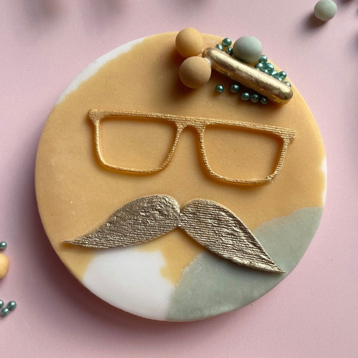 Glasses & Moustache - Reverse Stamp