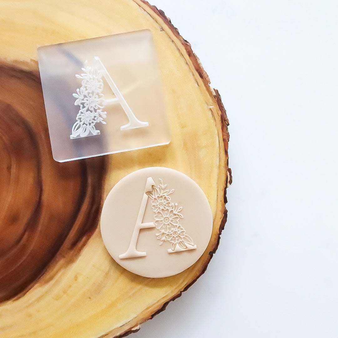 Floral A-Z Letters - Deluxe Stamp