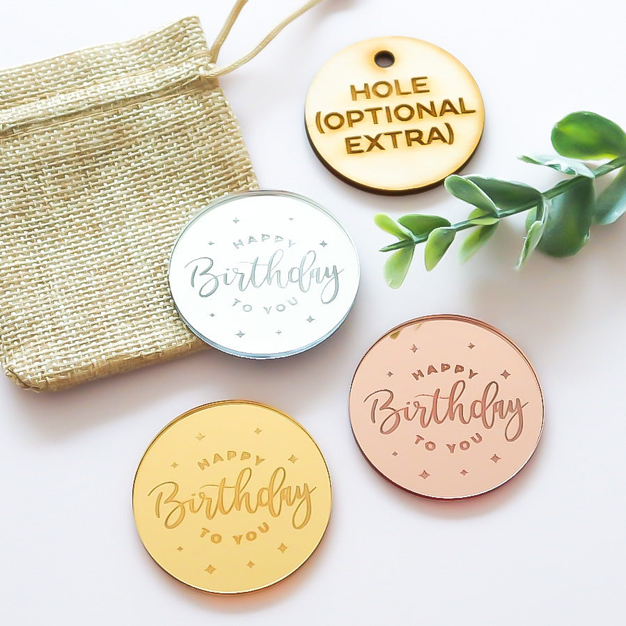 Happy Birthday To You - Mirror Cake Charm/Tag