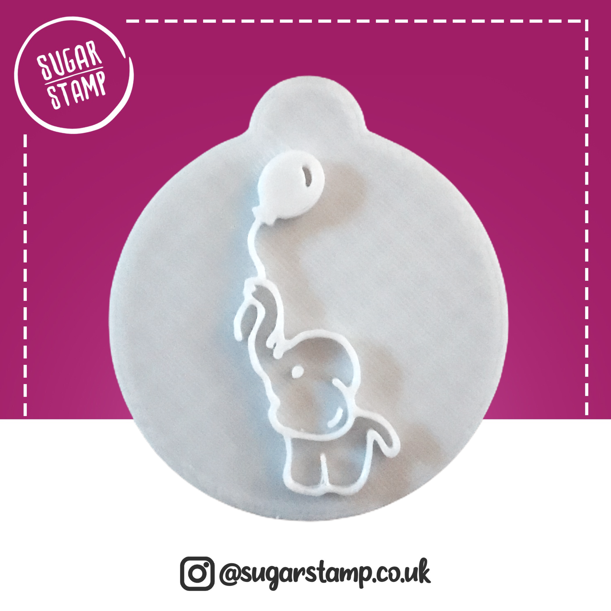 Elephant & Balloon - Embosser Stamp