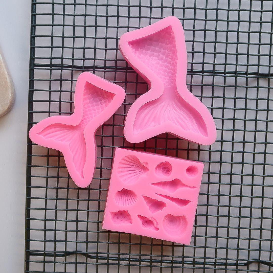 Mermaid Shells & Tails Silicone Mould Set