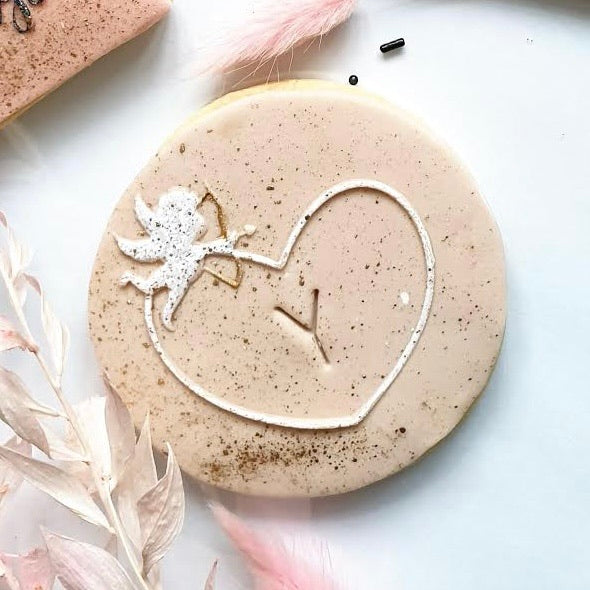 Cupid Heart - Reverse Stamp