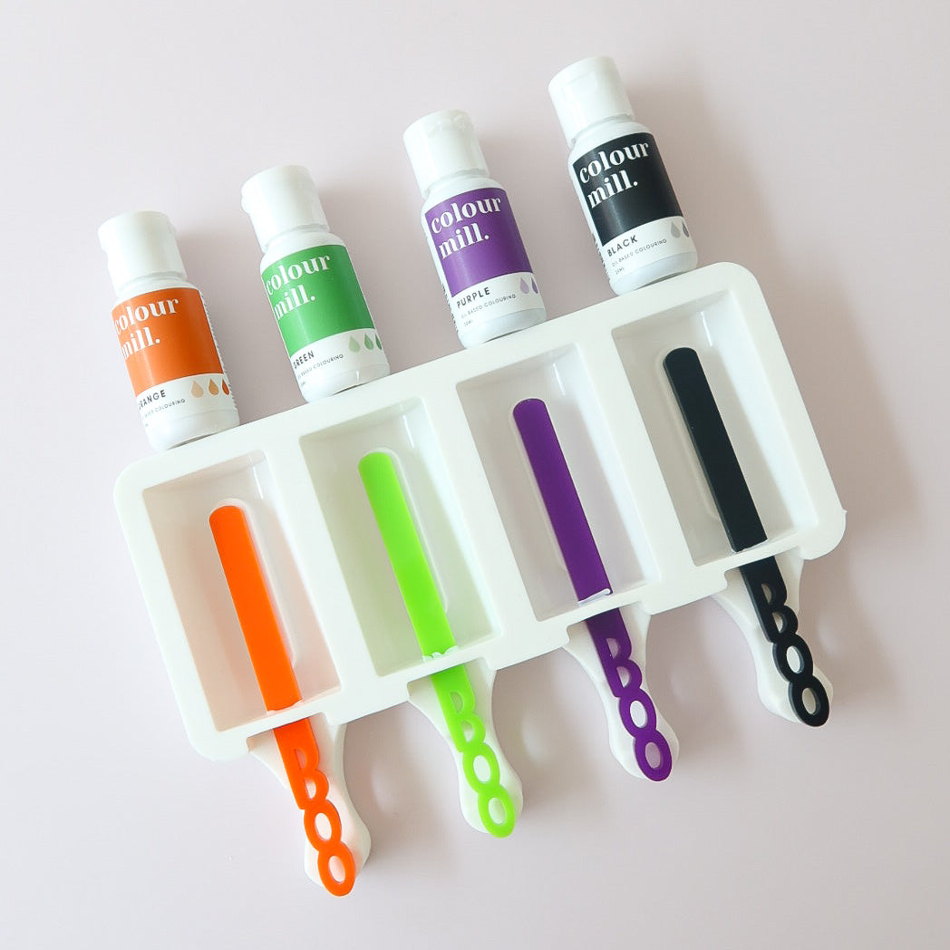 Boo Cakesicle Sticks (Pack of 8 - choose your colour)