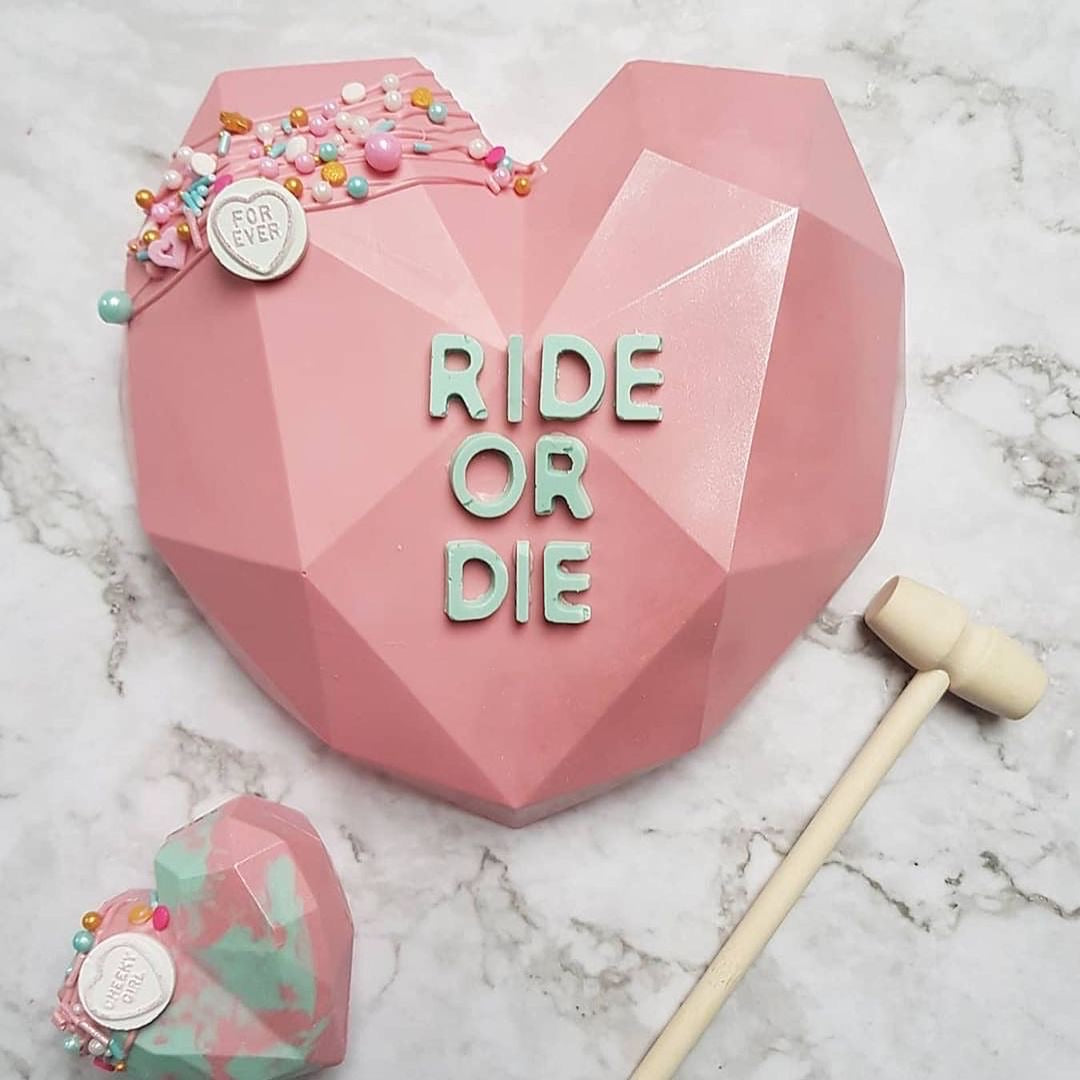 LARGE Geometric Heart Silicone Mould