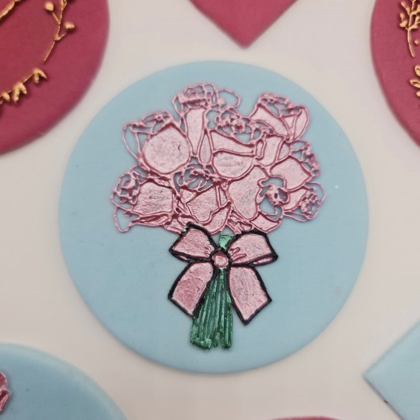 Floral Bouquet - Reverse Stamp