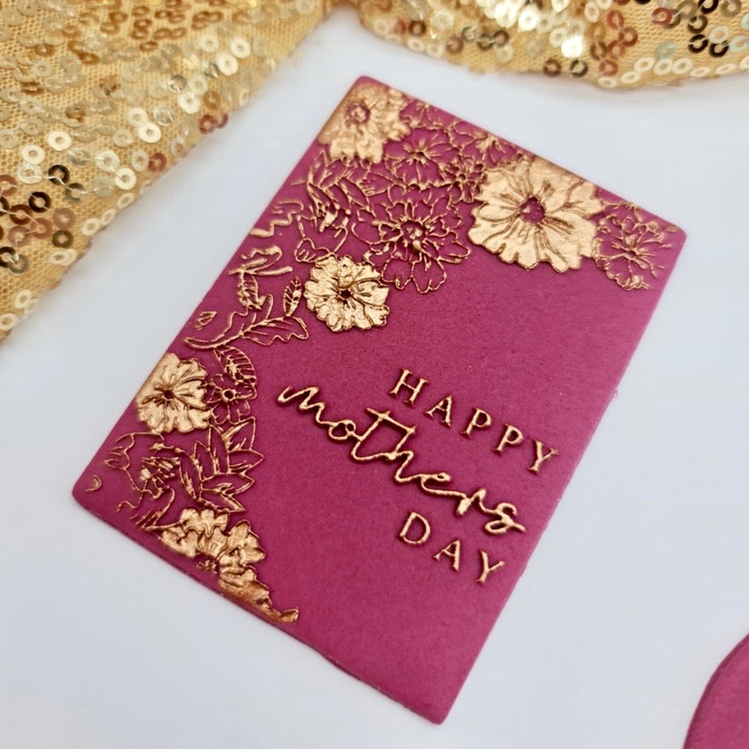 Floral Happy Mothers Day - Cut & Stamp