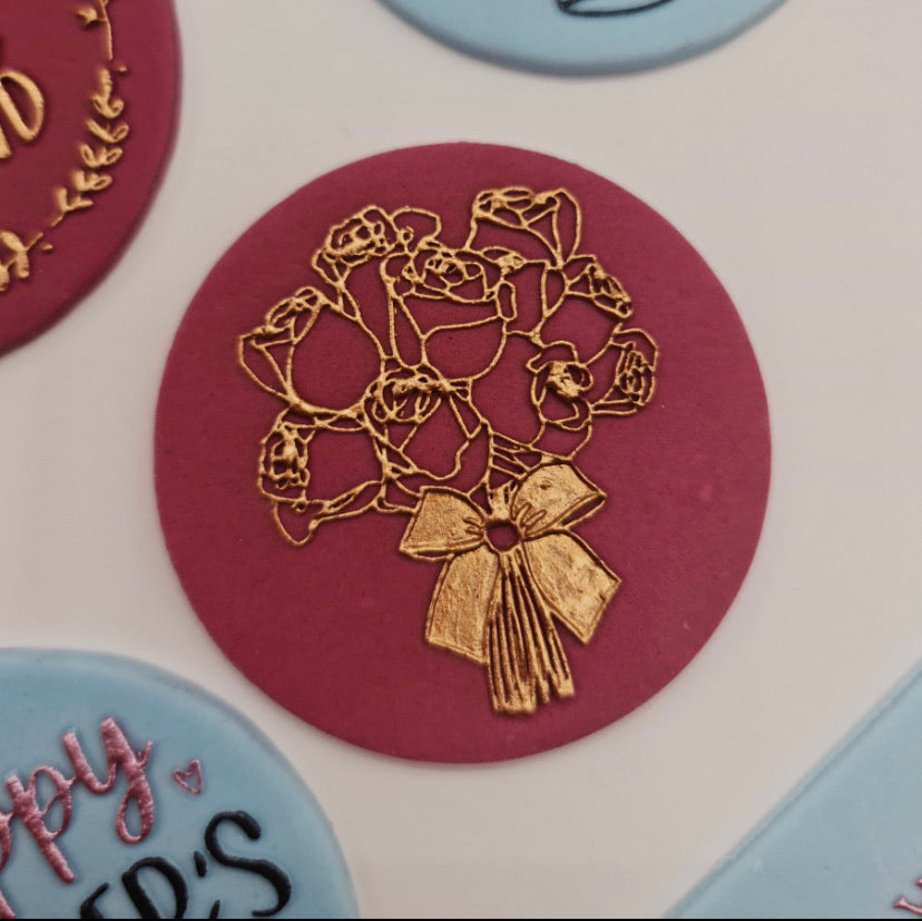Floral Bouquet - Reverse Stamp