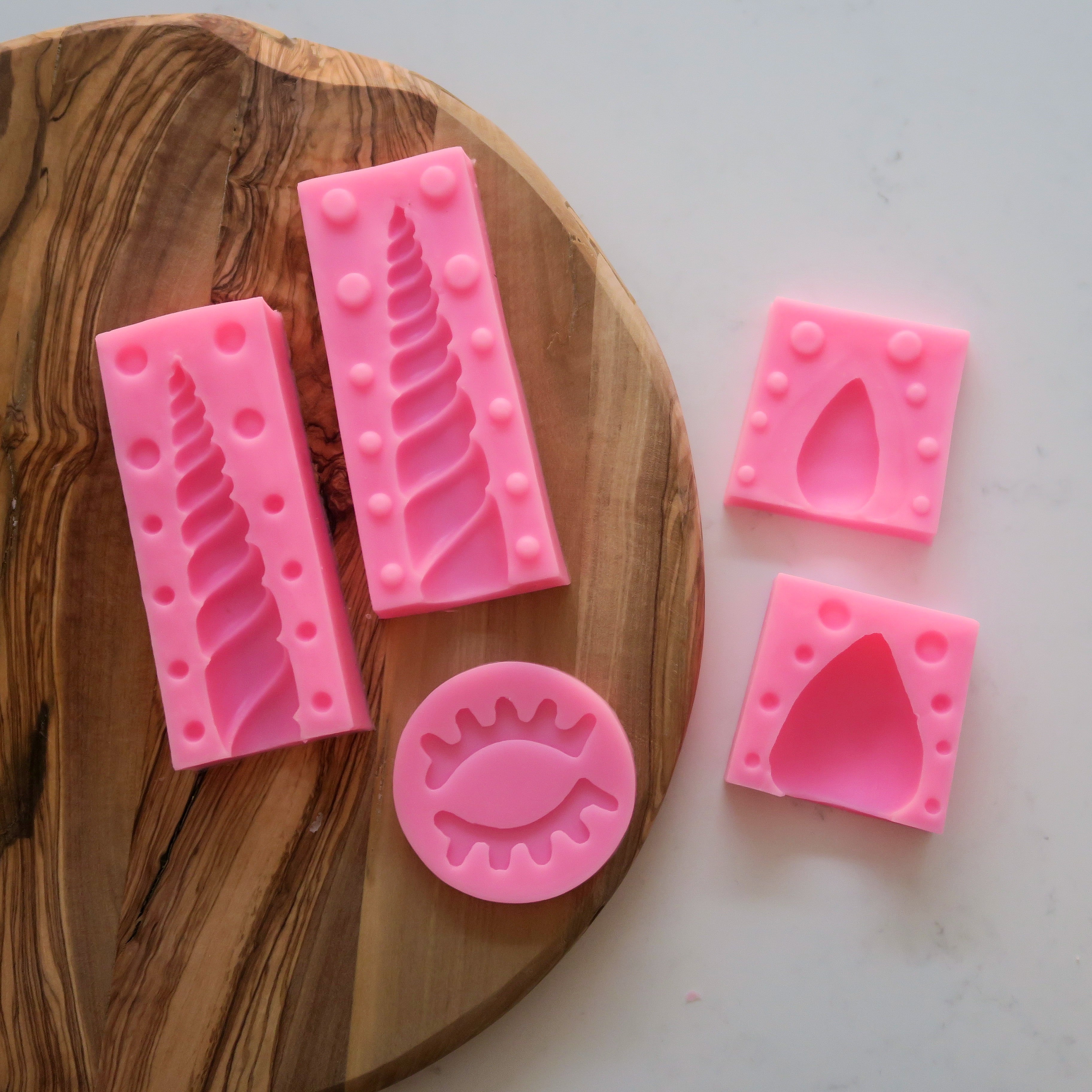 5 Piece Unicorn Set Silicone Moulds