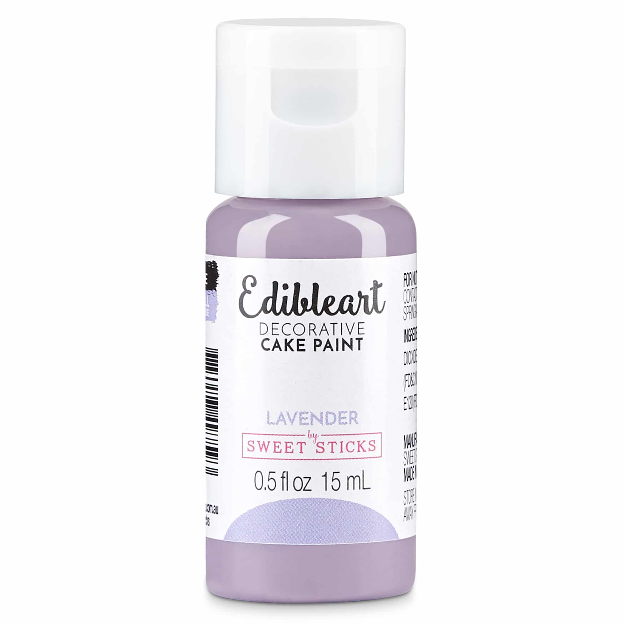 Sweet Sticks Lavender Edible Decorative Art Paint - 15ml Bottle