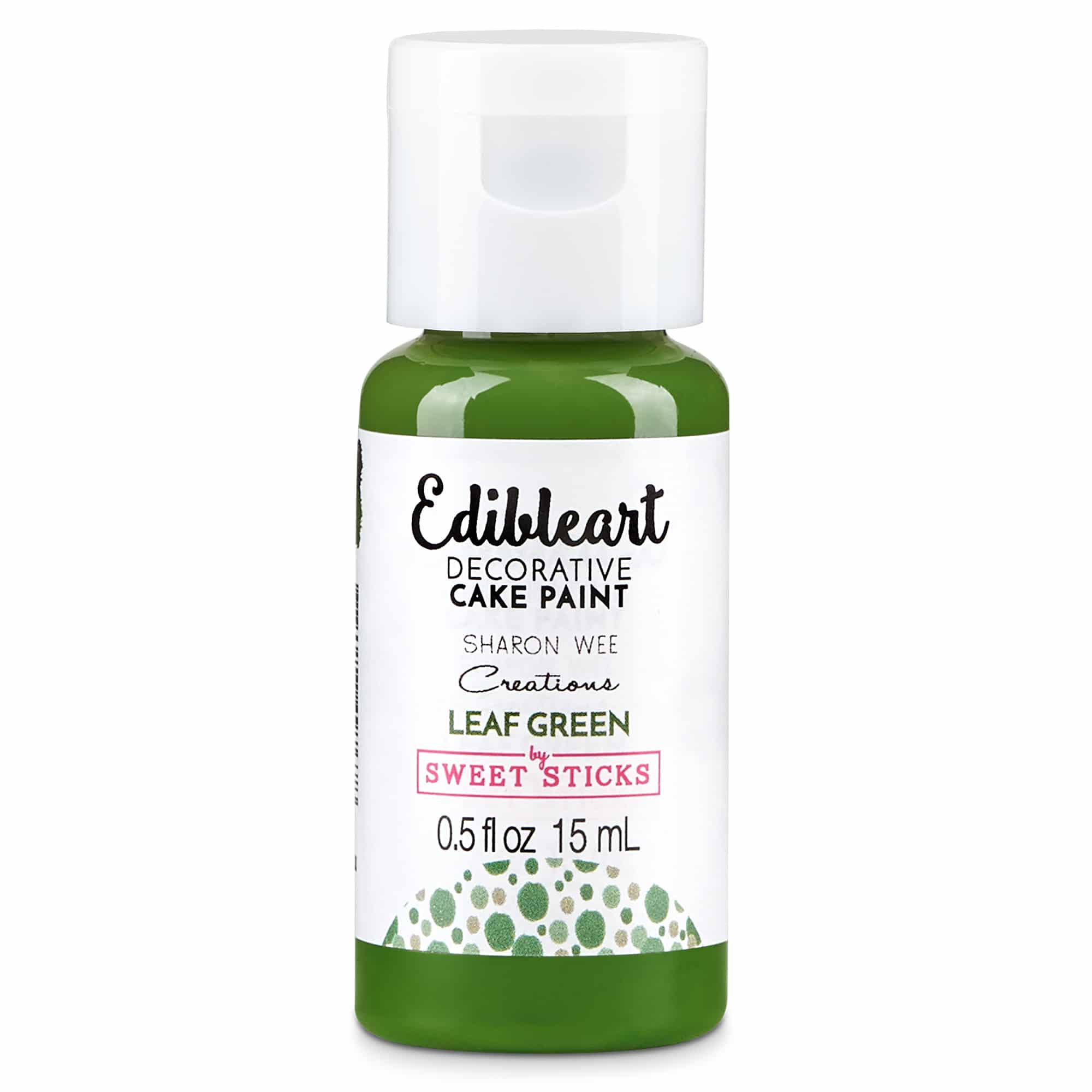 Sweet Sticks Leaf Green Edible Decorative Art Paint - 15ml Bottle