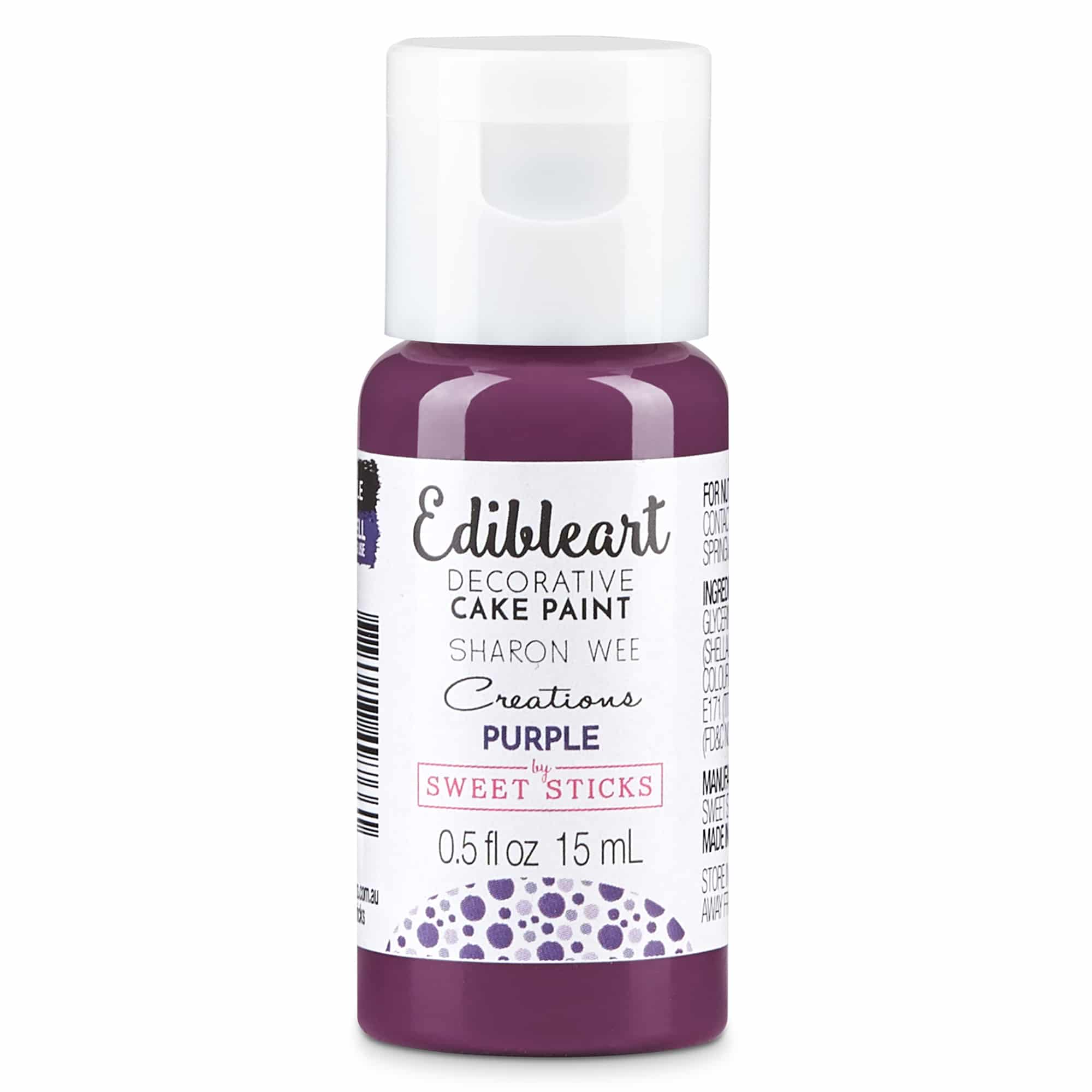 Sweet Sticks Purple Edible Decorative Art Paint - 15ml Bottle