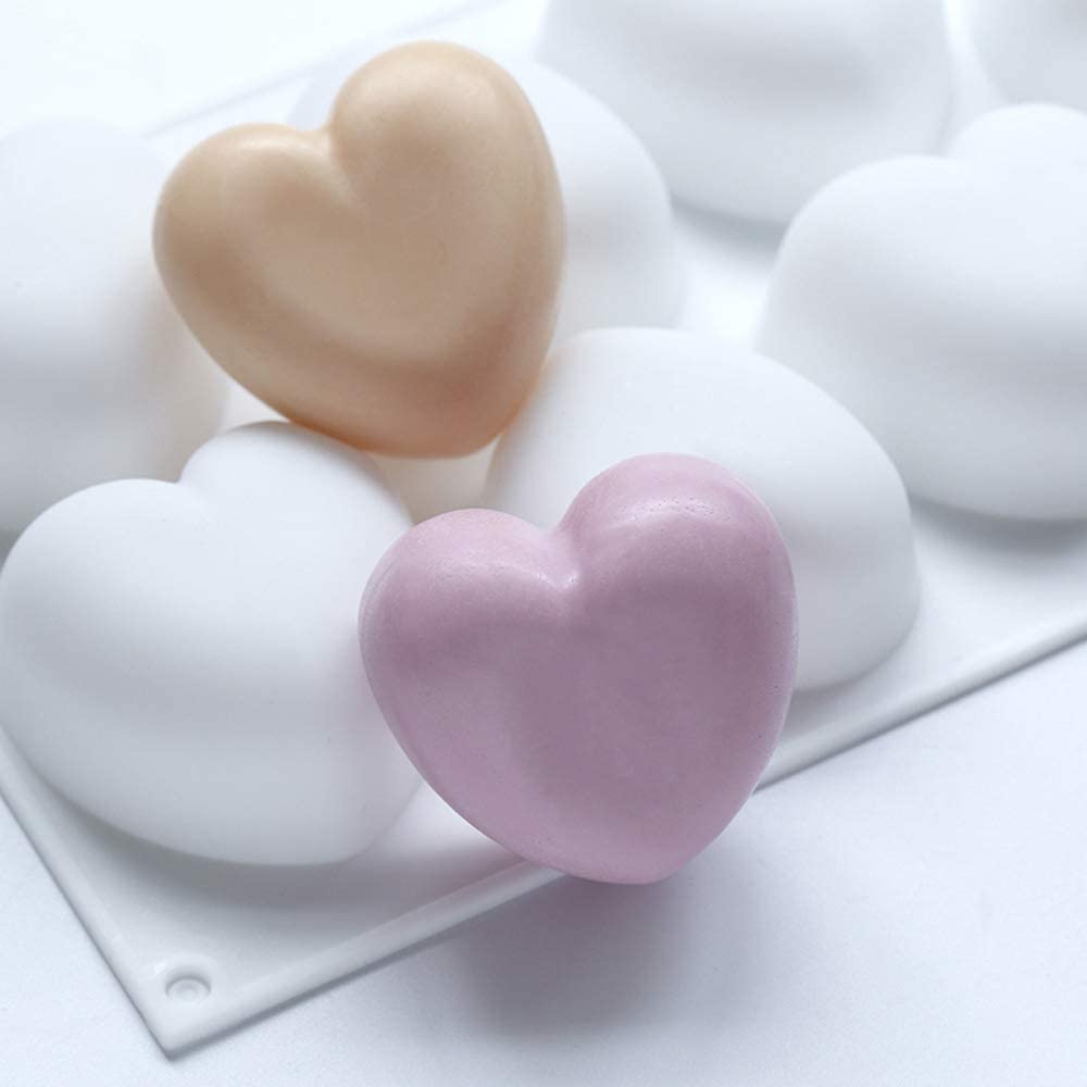 Smooth Hearts Silicone Mould (x8 Cavity)