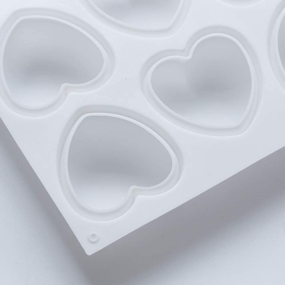 Smooth Hearts Silicone Mould (x8 Cavity)