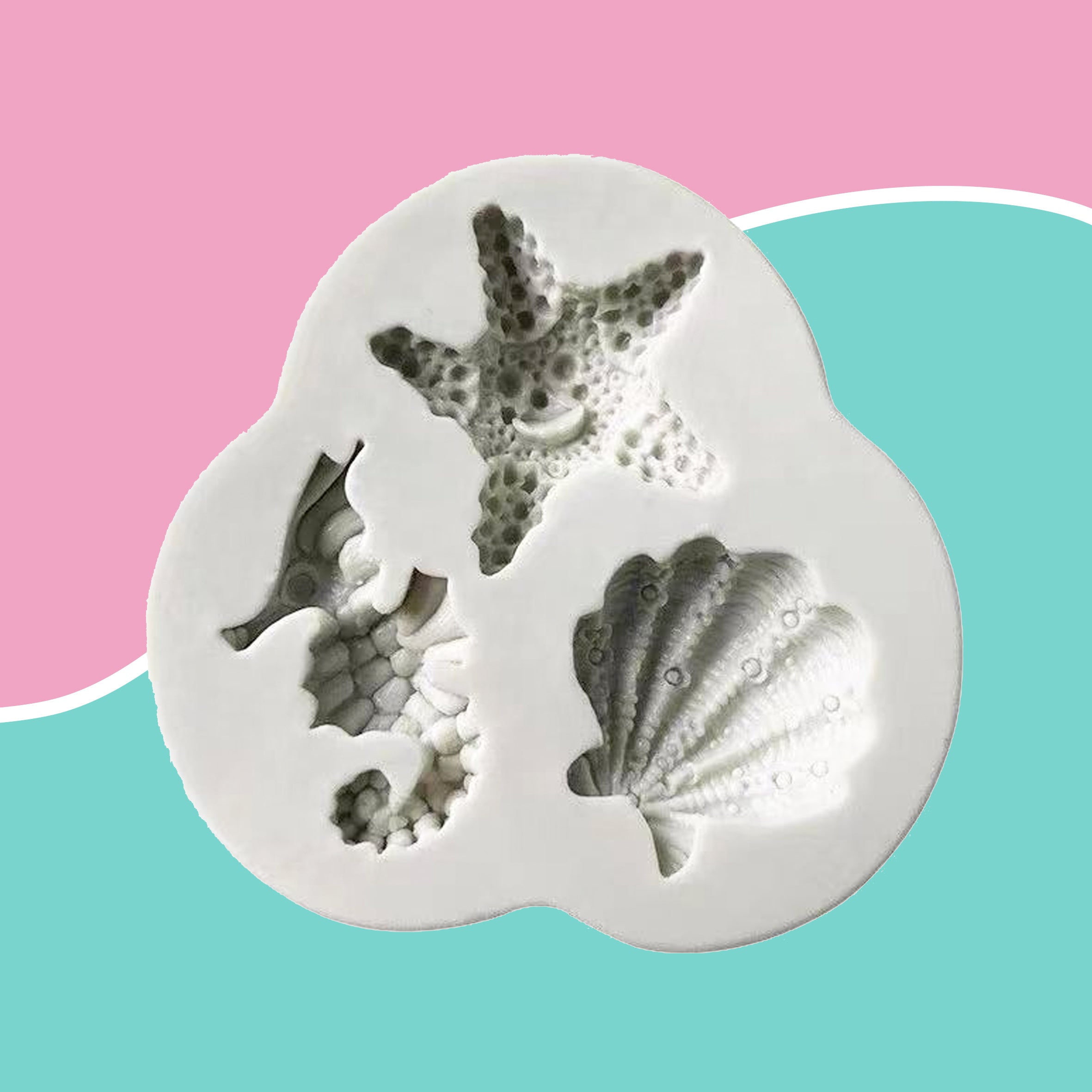 Star Fish, Sea Horse & Scallop Shell Silicone Mould