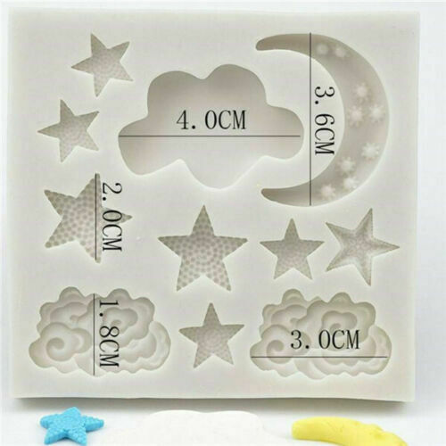 Stars, Moon & Clouds Silicone Mould