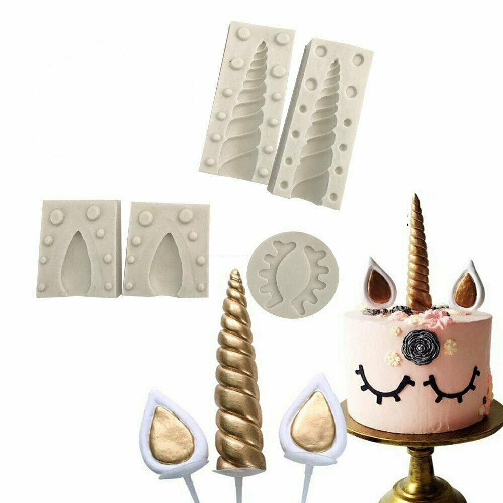5 Piece Unicorn Set Silicone Moulds