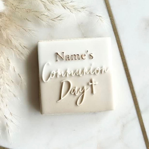 Custom Name's Communion Day Embosser Stamp
