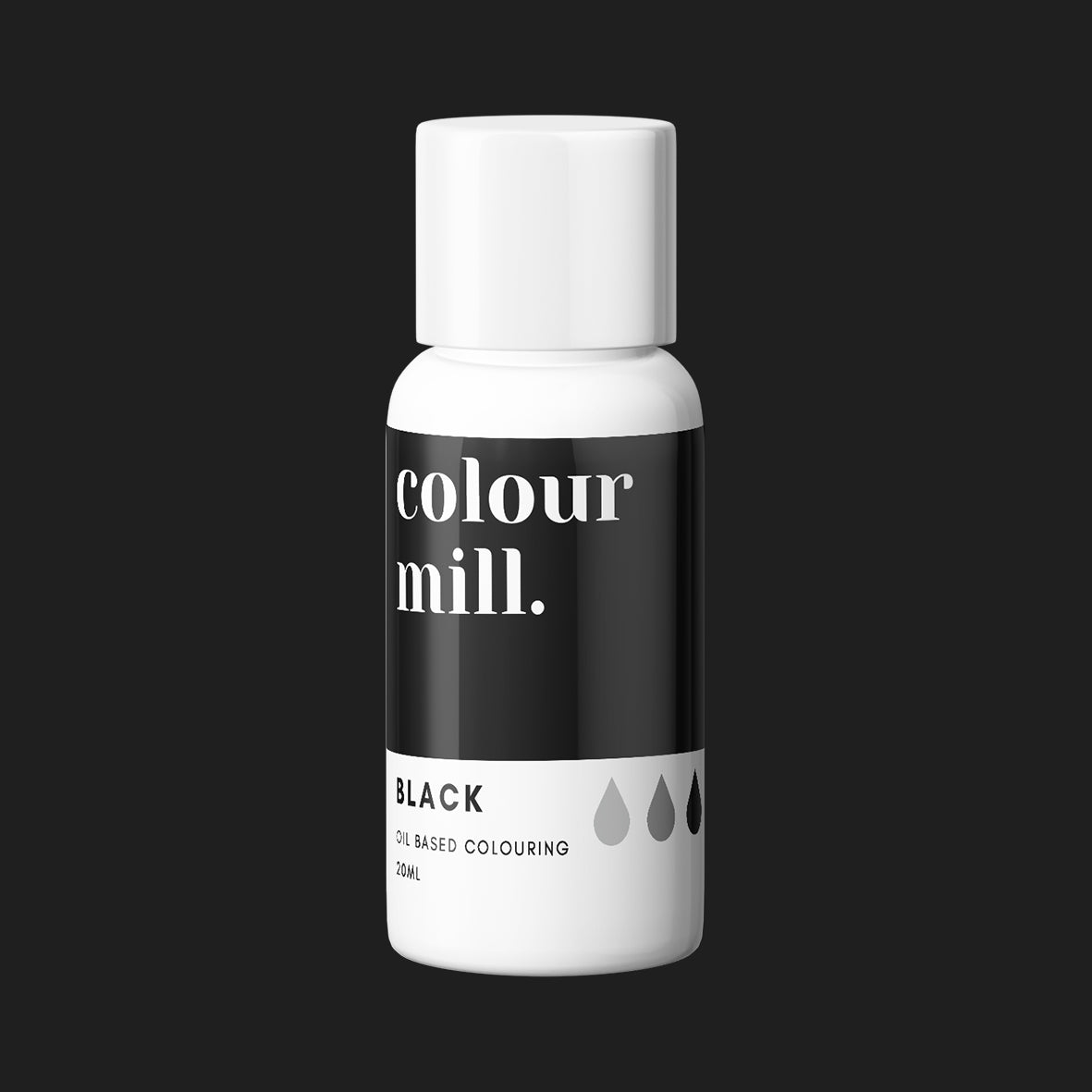 BLACK oil based concentrated icing colouring 20ml