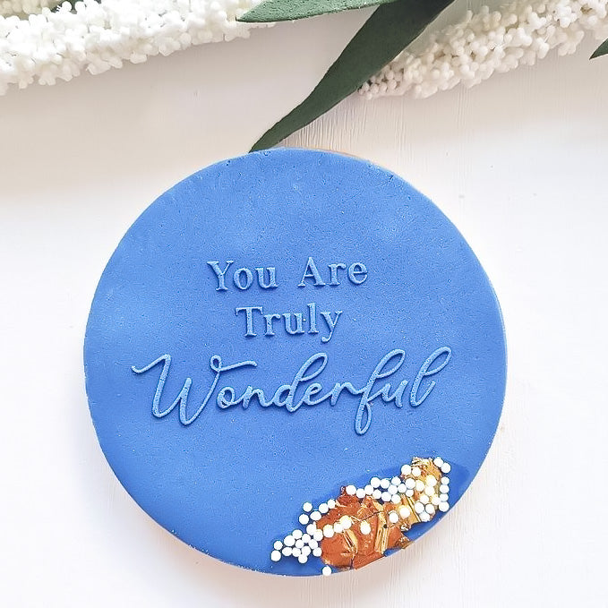 You Are Truly Wonderful - Reverse Stamp