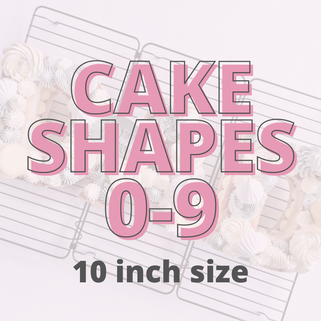 Acrylic Cake Shapes - 10 Inch Size - Bold Numbers