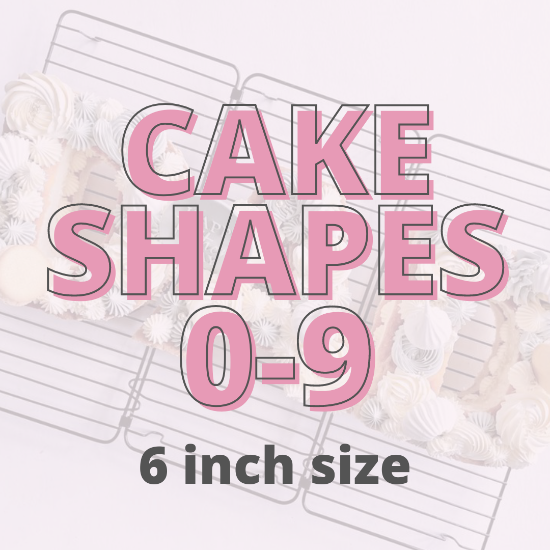 Acrylic Cake Shapes - 6 Inch Size - Bold Numbers