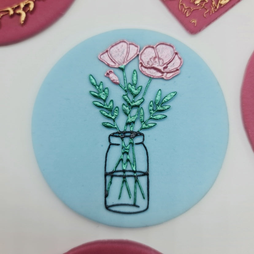 Flower Vase - Reverse Stamp