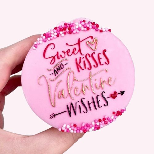 Sweet Kisses and Valentine Wishes - Reverse Stamp