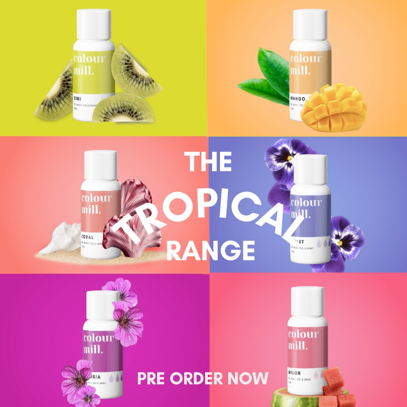 *NEW* Tropical Colour Mill Oil Based Food Colouring - 20ml Bottles