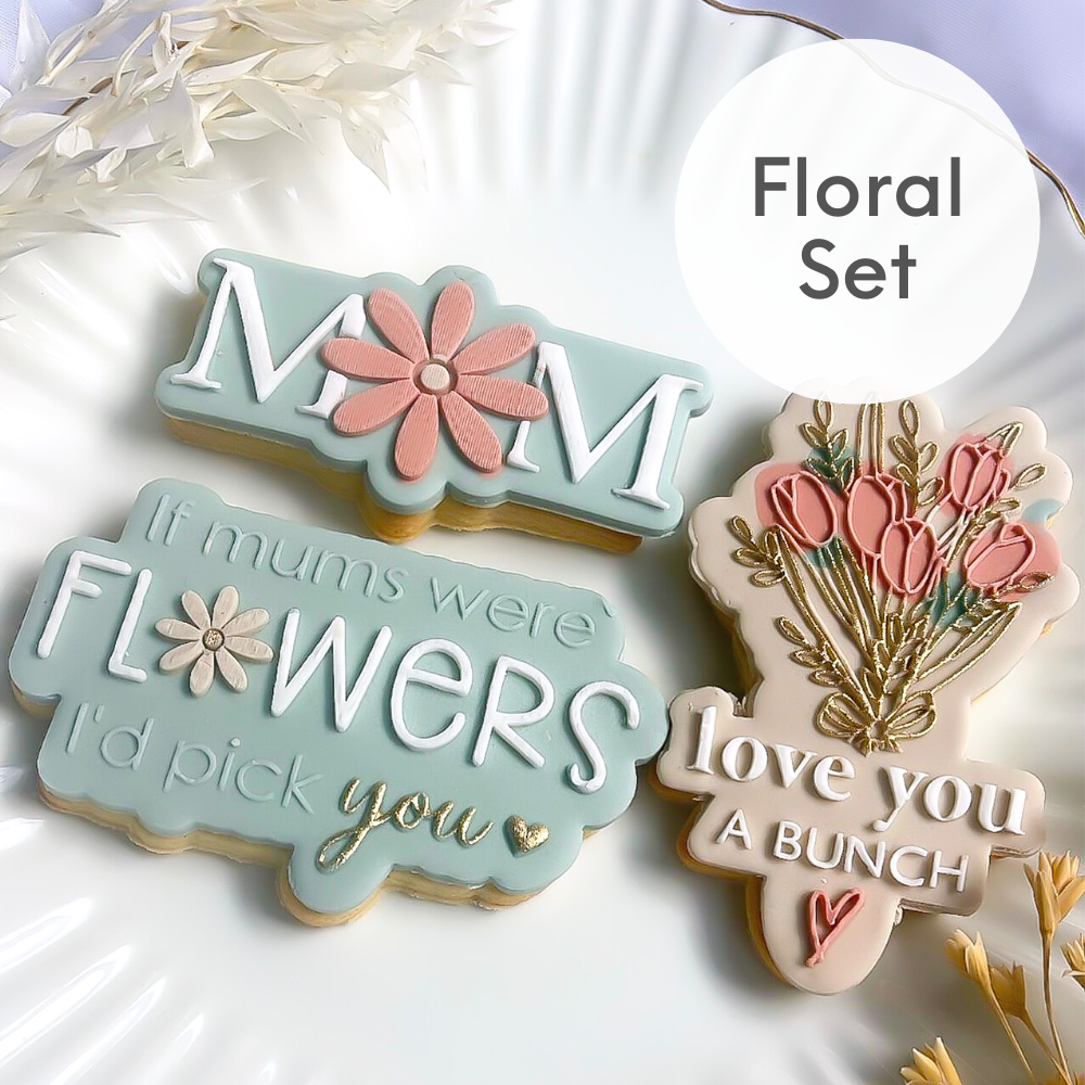 FULL MOTHER'S DAY FLORAL EMBOSSER AND CUTTER SET