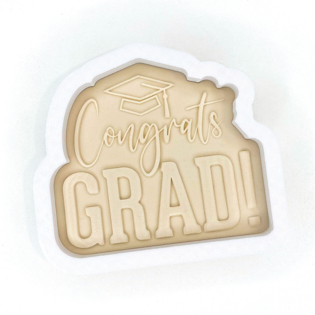 Congrats Grad! - Reverse Stamp & Cutter Set